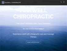 Tablet Screenshot of maxwellchiropractic.com